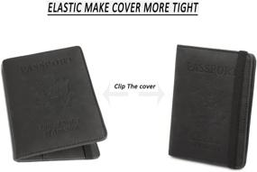 img 1 attached to Leather Passport Blocking Organizer Vaccine Travel Accessories