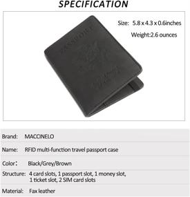 img 3 attached to Leather Passport Blocking Organizer Vaccine Travel Accessories