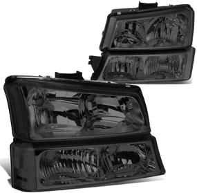 img 4 attached to 🔦 DNA Motoring Smoke Lens Headlights HL-OH-CS03-4P-SM-CL1 for 2003-2006 Chevy Silverado/Avalanche Models (without Factory Cladding)