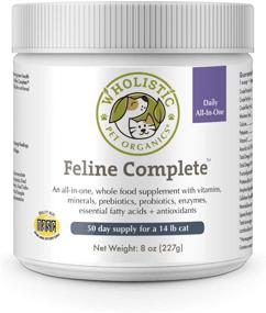 img 4 attached to 🐱 Boost Your Feline Friend's Well-being with Wholistic Pet Organics Feline Complete: Premium Cat Multivitamins for Optimal Total Body Health - All-in-One Cat Supplement with Essential Vitamins, Minerals, Prebiotics, Probiotics, Antioxidants, and More