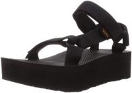 teva flatform universal chara black women's athletic shoes: comfort and style combined logo