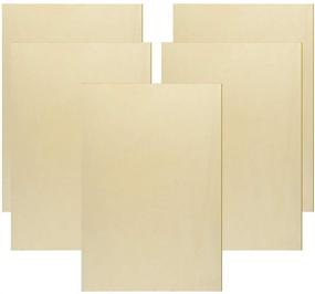 img 4 attached to 🛠️ obmwang 5 Pack Basswood Sheet: Unfinished Thin Plywood for DIY Mini House, Airplane, Boat Models - 300x200x1.5mm