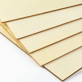 img 2 attached to 🛠️ obmwang 5 Pack Basswood Sheet: Unfinished Thin Plywood for DIY Mini House, Airplane, Boat Models - 300x200x1.5mm