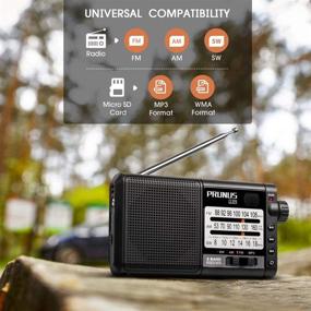 img 2 attached to 📻 PRUNUS J-01: Портативное AM/FM транзисторное радио высокой производительности с исключительным приемом, возможностью коротких волн, перезаряжаемым аккумулятором и TF Card MP3 плеером.