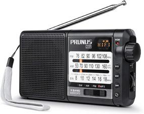 img 4 attached to 📻 PRUNUS J-01: Портативное AM/FM транзисторное радио высокой производительности с исключительным приемом, возможностью коротких волн, перезаряжаемым аккумулятором и TF Card MP3 плеером.