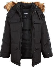 img 3 attached to DKNY Boys Winter Coat Resistant Boys' Clothing for Jackets & Coats