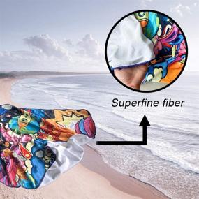 img 2 attached to New 2021 Microfiber Beach Towel: Absorbent Blanket, XL Size 150x75cm, Compact & Sand Proof, Lightweight Towel for Swimming, Sports, Travel & Beach - Includes Waterproof Gift Case