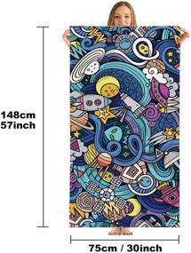 img 1 attached to New 2021 Microfiber Beach Towel: Absorbent Blanket, XL Size 150x75cm, Compact & Sand Proof, Lightweight Towel for Swimming, Sports, Travel & Beach - Includes Waterproof Gift Case