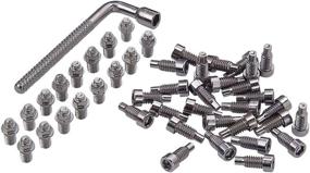 img 1 attached to 🚲 Enhanced Spank Spike/OOZY/Spoon Pedal Pin Kit for Cycling, Deluxe Silver & Black