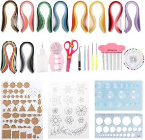 img 4 attached to Tysun Paper Quilling Kit: Comprehensive 1060 Pcs Bundle for Beginners, Ideal for Paper Quilling and Craft Projects