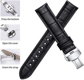 img 1 attached to Enhance Comfort and Style with IStrap Leather Padded Replacement Deployment