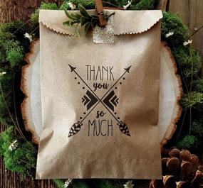 img 1 attached to Environmentally-friendly Kraft Paper Rustic Treat, Favor or Gift 🌿 Bags - Pack of 24, Made from 100% Recycled Paper