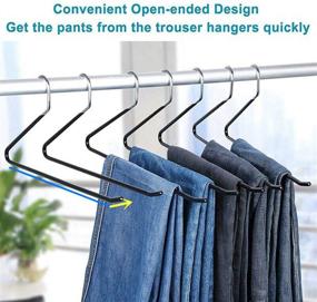 img 3 attached to 👖 20-Pack Open Ended Metal Trouser Hangers by Corodo: Easy-Slide, Non-Slip Rubber Coated Pants Hangers for Space Saving Organization on Slack