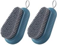 🧽 versatile cleaning brush set | easy-to-hold scrub brush for shoes, laundry, countertops, bathtubs - pack of 2 logo