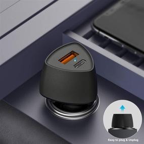 img 1 attached to 🚗 Быстрая автомобильная зарядка SUNDA USB C: два порта PD 18W и QC3.0 | Для Apple и Android | Совместима с iPhone 12/11/iPad