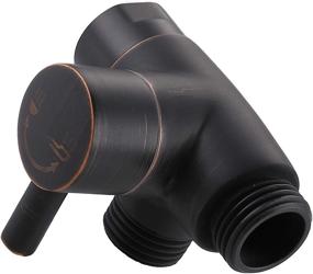 img 4 attached to 🚿 G-Promise Solid Metal Shower Arm Diverter for Handheld and Fixed Showerheads - G 1/2 Two-Way Universal Bathroom Shower System Replacement Part (Oil Rubbed Bronze)