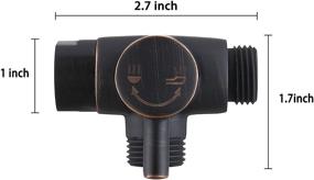 img 2 attached to 🚿 G-Promise Solid Metal Shower Arm Diverter for Handheld and Fixed Showerheads - G 1/2 Two-Way Universal Bathroom Shower System Replacement Part (Oil Rubbed Bronze)