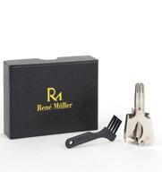 👃 rené müller portable manual nose & ear hair trimmer set - premium nose hair trimmer for men logo