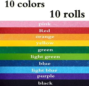 img 3 attached to 🌈 Vibrant Rainbow Colored Masking Tape Set for Crafts and School Supplies - 10 Rolls, 1 Inch x 13 Yards Each