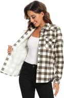 👚 brushed flannel women's clothing shacket jacket – coats, jackets & vests logo