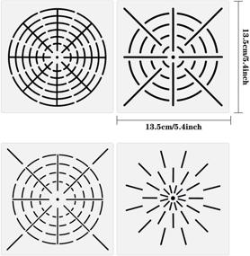 img 2 attached to 🎨 8-Pack Mandala Dotting Stencils - Reusable Templates for Painting and DIY Crafts on Wood, Fabric, Glass, Metal, Walls - 8/12/16 Segment Design