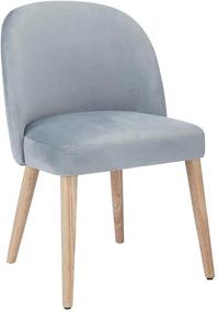 img 4 attached to 🪑 Modern Velvet Upholstered Accent Leisure Side Chairs with Wood Legs - CangLong Dining Chairs for Kitchen Room, Gray