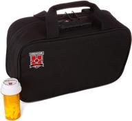 🔒 securerx: travel-friendly medicine bag with logo, ensuring safe medication storage logo