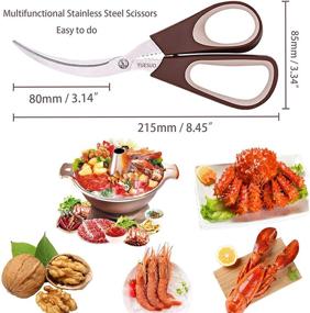 img 1 attached to Кухонные ножницы для морепродуктов Крекеры Shellfish