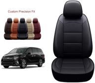 🚗 oasis auto 2018-2022 odyssey custom fit leather/leatherette seat cover | honda odyssey 2018-2022 (black) logo