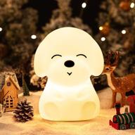 🐶 cute puppy night lights: color changing lamp for kids room with usb rechargeable, timer & portable design - perfect girls gifts logo