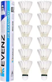 img 4 attached to KEVENZ 12-Pack Badminton Shuttlecocks, Goose Feather Birdies for High Speed, Stability, and Durability