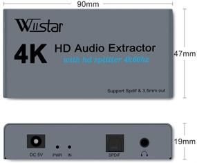 img 2 attached to Wiistar 4K аудиоизвлекатель-сплиттер HDMI 1x2 4K60Hz с оптическим + аудиовыходом 3.5 мм - HDMI 🔌 сплиттер 1 на 2 поддерживает HDMI 1.4 HDCP 1.4 для PS4 Xbox DVD Blu-ray Player HD TV Projector