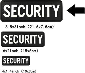 img 1 attached to 🔒 High-Quality PVC Security Patch Hook Fastener Back for Military Tactical Vest Combat Plate Carrier Law Enforcement - Large (8.5x3 inch, White)