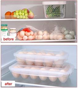 img 2 attached to 🥚 XBY-US 2 Pack Covered Egg Holders - Refrigerator & Travel Egg Storage Container - Plastic Trays for 36 Eggs - Ideal for Camping & Deviled Eggs