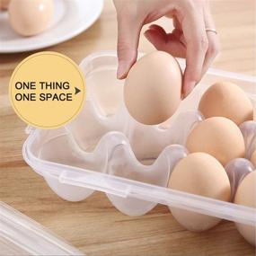 img 1 attached to 🥚 XBY-US 2 Pack Covered Egg Holders - Refrigerator & Travel Egg Storage Container - Plastic Trays for 36 Eggs - Ideal for Camping & Deviled Eggs