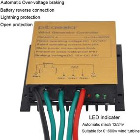 img 3 attached to 🌬️ Pikasola Mini Wind Turbine Charge Controller - Waterproof Automatic Controller for 12V/24V Wind Turbines (400Watt, 500Watt, 600Watt)