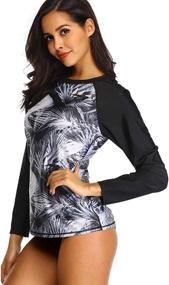 img 2 attached to 👗 EZIGO Sleeve Swimwear Shirts: Stylish Printed Women's Clothing for Swimsuits & Cover Ups