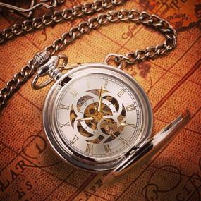 img 3 attached to ⌚ ManChDa Hand-Wound Mechanical Steampunk Watch with Numerals