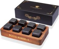 royal reserve whiskey stones gift set: reusable chilling rocks for scotch bourbon - perfect stocking stuffer for men, dad, boyfriend - artisan crafted, refreezable - ideal for anniversaries and retirement logo