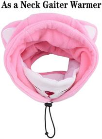 img 1 attached to 🧣 Girls' Winter Fleece Balaclava Riding Warmer - Must-have Accessories for Cold Weather