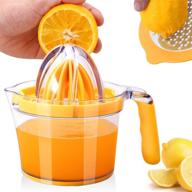 🍋 drizom citrus lemon orange juicer manual hand squeezer – fruit juicer lime press with measuring cup, grater & egg separator – non-slip handle – 20oz capacity logo