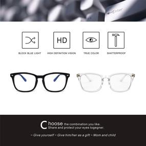 img 3 attached to 👓 RONSOU Blue Light Blocking Eyeglasses for Women and Men: Square Computer, Reading, Gaming Glasses Frame