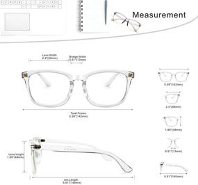 img 1 attached to 👓 RONSOU Blue Light Blocking Eyeglasses for Women and Men: Square Computer, Reading, Gaming Glasses Frame