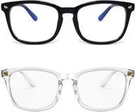👓 ronsou blue light blocking eyeglasses for women and men: square computer, reading, gaming glasses frame logo