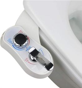 img 2 attached to 💦 Elcare Bidet: Advanced Dual Nozzle Hot & Cold Water Attachment for Toilet – Self Cleaning, Non-Electric Mechanical Seat