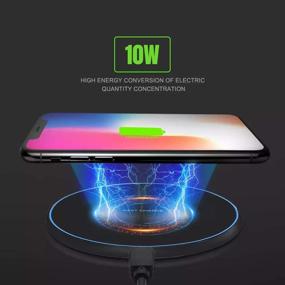 img 4 attached to ⚡ Kawa 10W Qi-Compatible Black Charging Pad for iPhone 8 and Newer, Samsung S6 and Later, and Other Smartphones