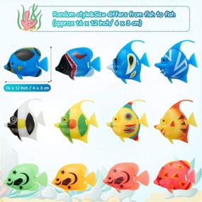 img 1 attached to 20-Piece Set of Artificial Moving Fishes for Fish Tank Decorations - Lifelike Plastic Floating Fish Ornament Aquarium Décor (Random Styles)