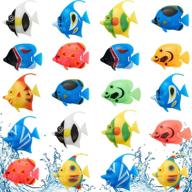 20-piece set of artificial moving fishes for fish tank decorations - lifelike plastic floating fish ornament aquarium décor (random styles) logo