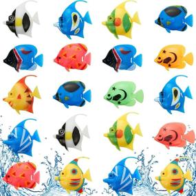 img 4 attached to 20-Piece Set of Artificial Moving Fishes for Fish Tank Decorations - Lifelike Plastic Floating Fish Ornament Aquarium Décor (Random Styles)