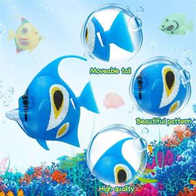 img 3 attached to 20-Piece Set of Artificial Moving Fishes for Fish Tank Decorations - Lifelike Plastic Floating Fish Ornament Aquarium Décor (Random Styles)